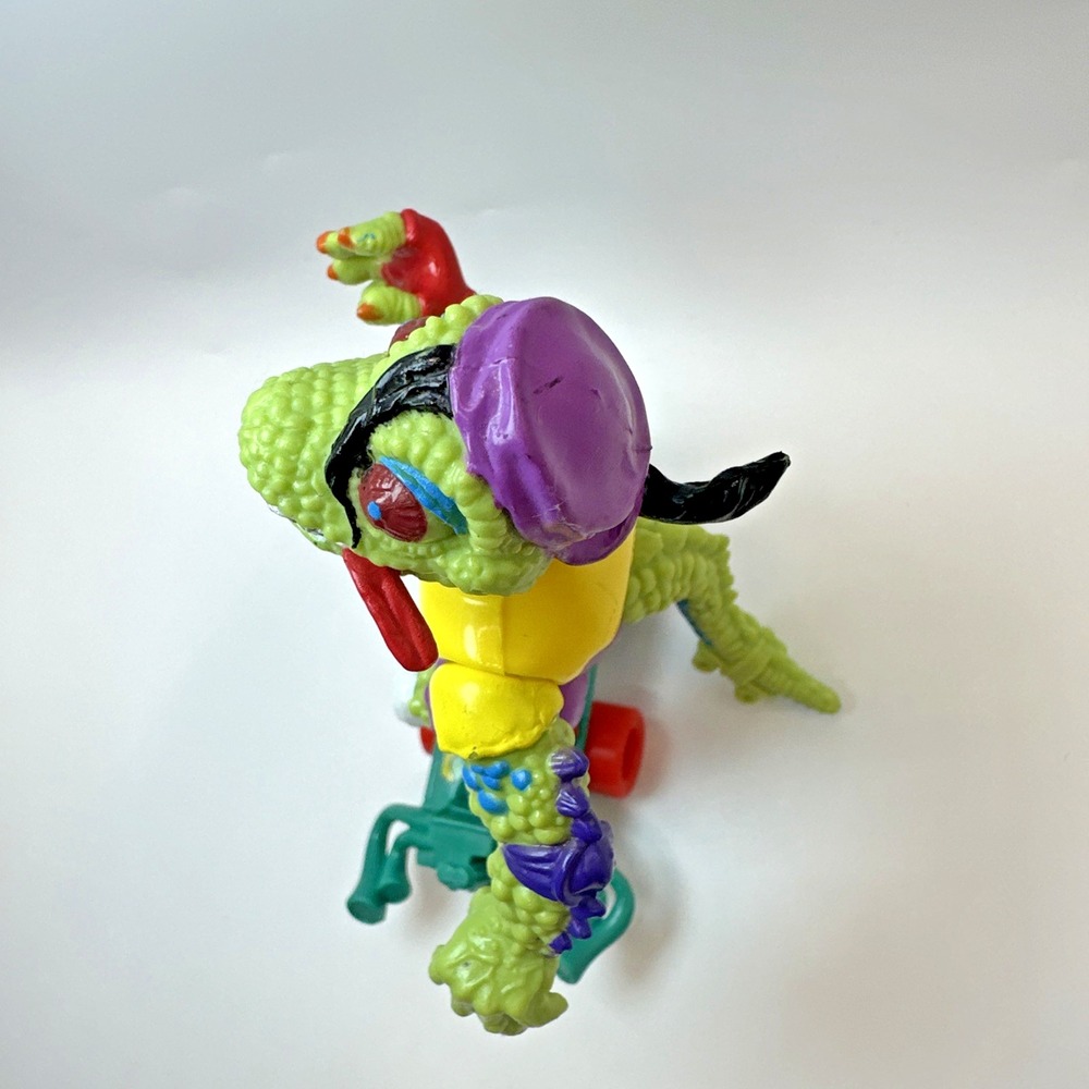 Vintage 1990 TMNT Mondo Gecko Complete w/ File Card Teenage Mutant Ninja Turtles - Picture 6 of 15